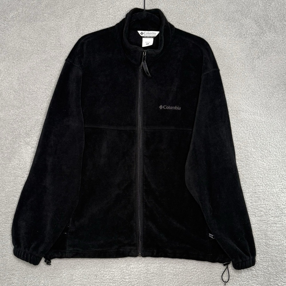 Columbia Men's Steens Mountain 2.0 Full Zip Fleece Size XL Black Pockets Logo